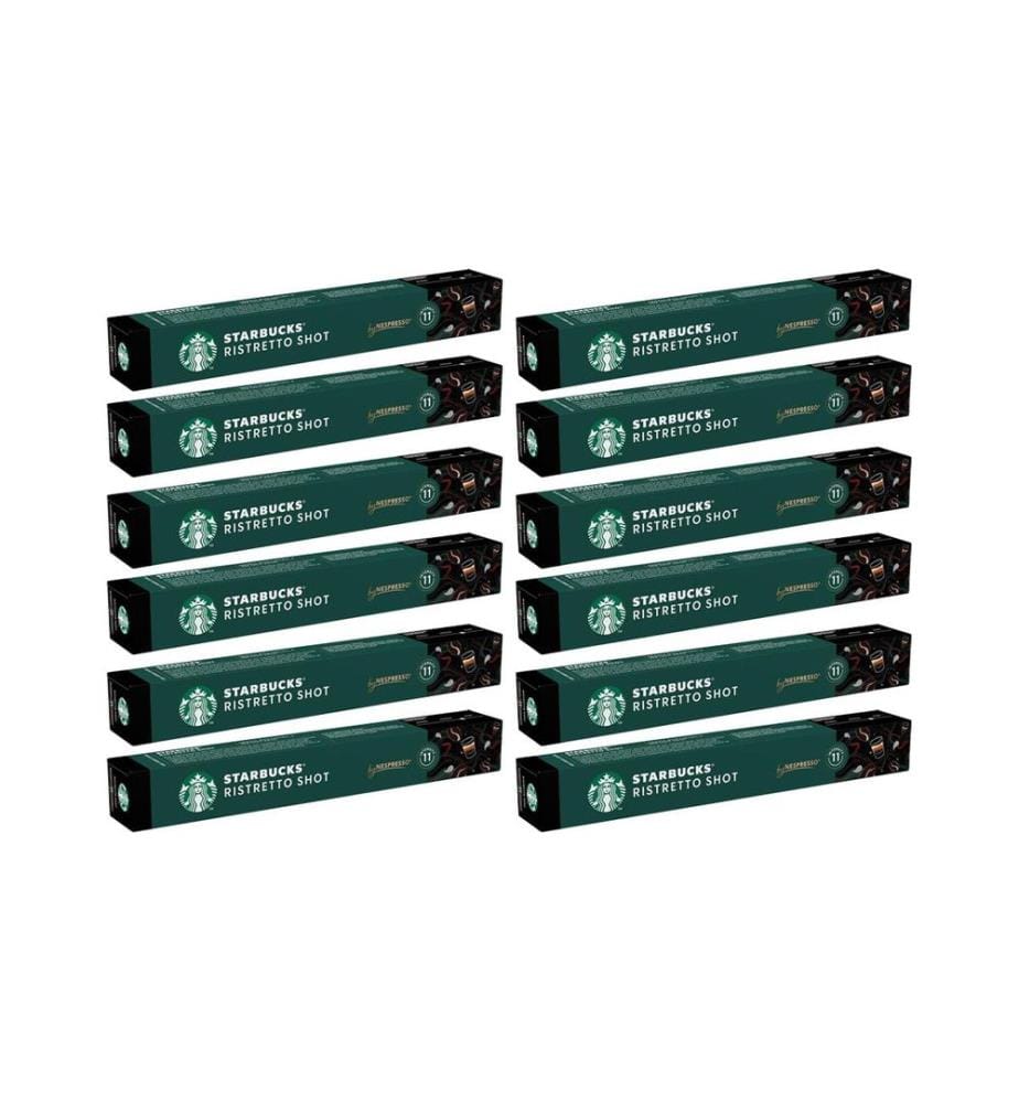 STARBUCKS - Capsules de café Ristretto Shot Nespresso Dark Roast 12 x 10