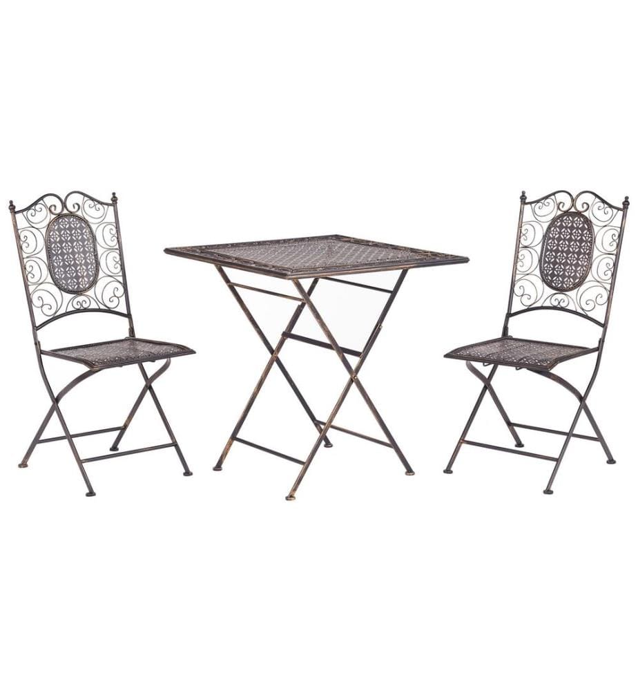 Ensemble bistrot Pliant BORMIO Métal Noir