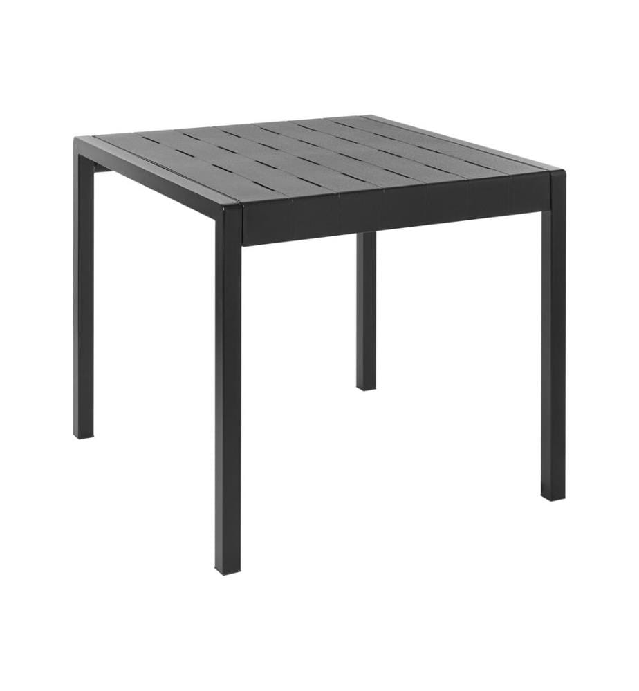 Table de salle à manger de jardin BARTICA 81 cm 84 cm Noir