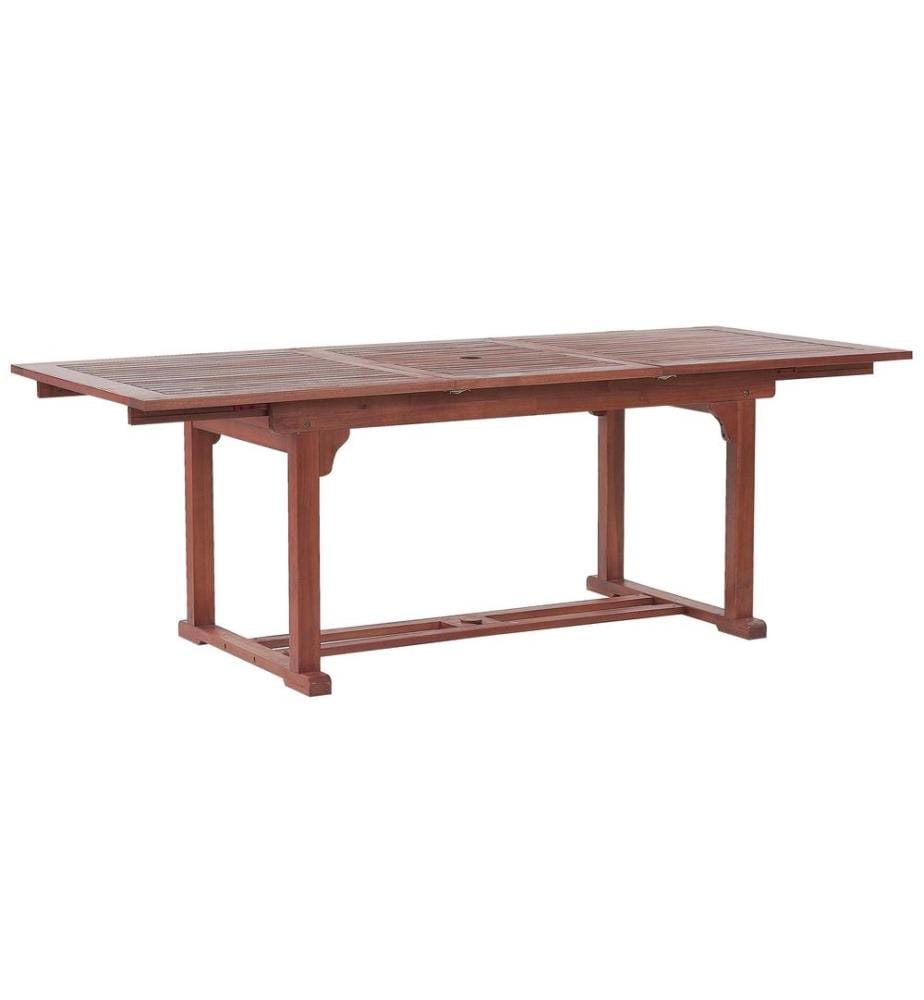 Table de salle à manger de jardin extensible TOSCANA 160/220 cm 90 cm Acacia Marron foncé