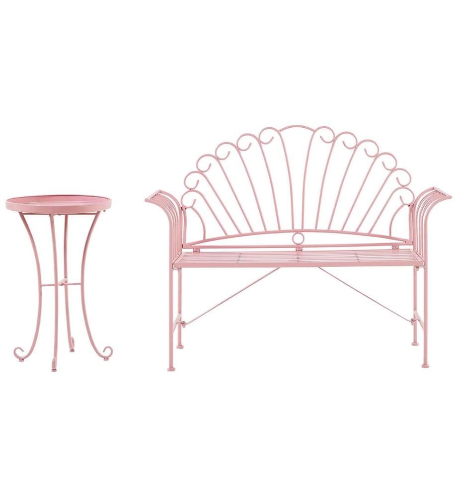Ensemble bistrot CAVINIA Métal Rose