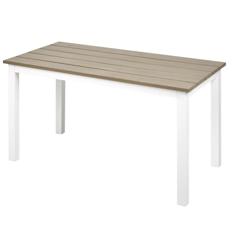 Table de salle à manger de jardin MESSINA 100 cm 52 cm Blanc
