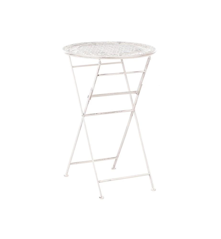 Table de bar de jardin TRIESTE 60 cm 60 cm Métal Beige clair