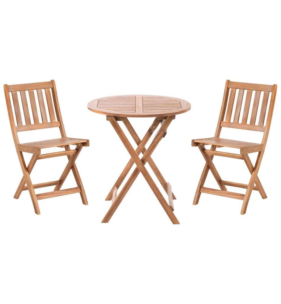 Ensemble bistrot Pliant FEBBIO Bois d'acacia certifié Marron