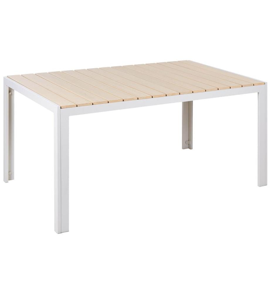 Table de salle à manger de jardin pour 6 personnes COMO 150 cm 90 cm Beige