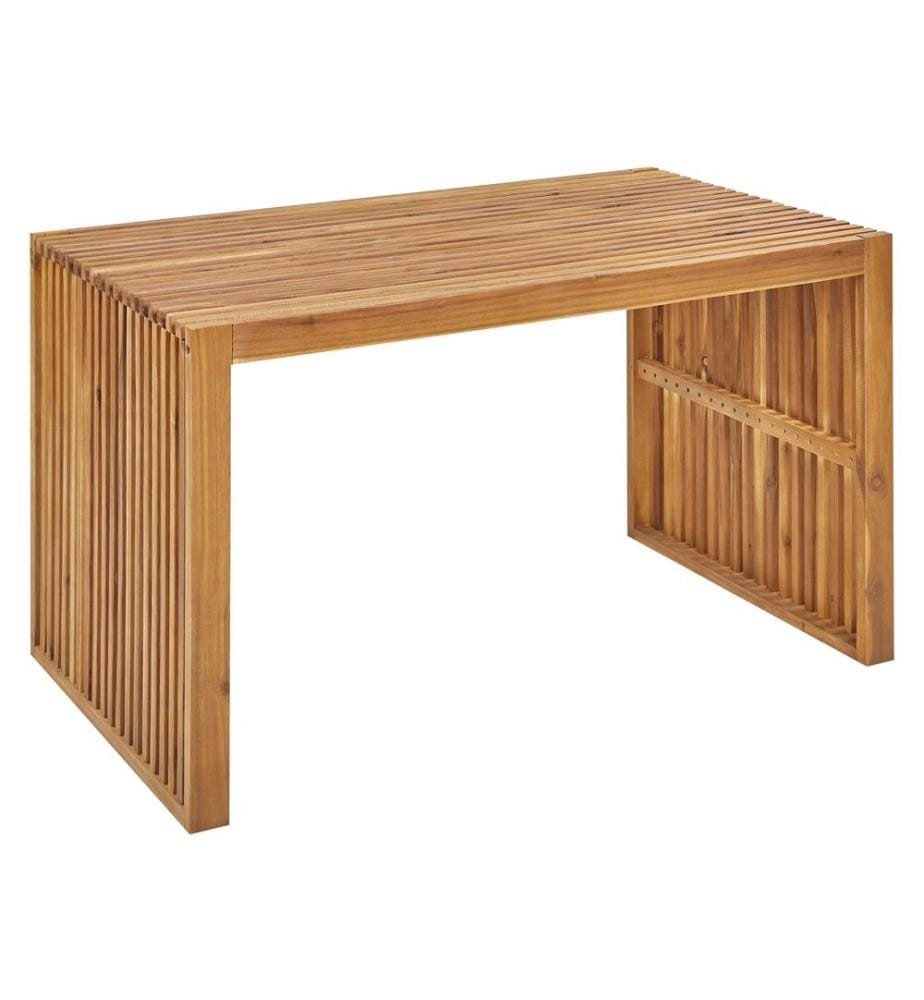 Table de salle à manger de jardin BELLANO 70 cm 120 cm Acacia Marron