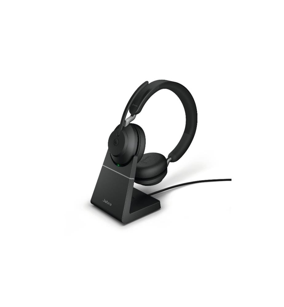 JABRA - Écouteurs Evolve2 65 Duo MS Noir, USB-C, avec station de chargement