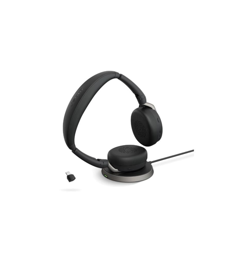JABRA - Casque Evolve2 65 Flex Duo MS, USB-C, station de chargement incluse