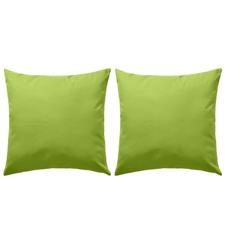 Oreiller d'extérieur lot de 2 45 x 45 cm Vert pomme