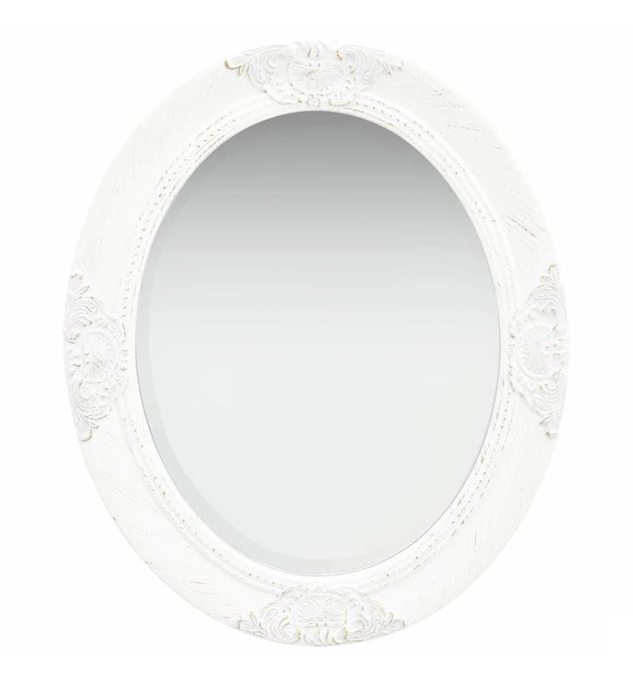 Miroir mural style baroque 50x60 cm Blanc