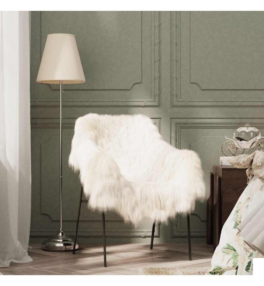 Housse de chaise en peau de mouton islandaise Crème 70x110 cm