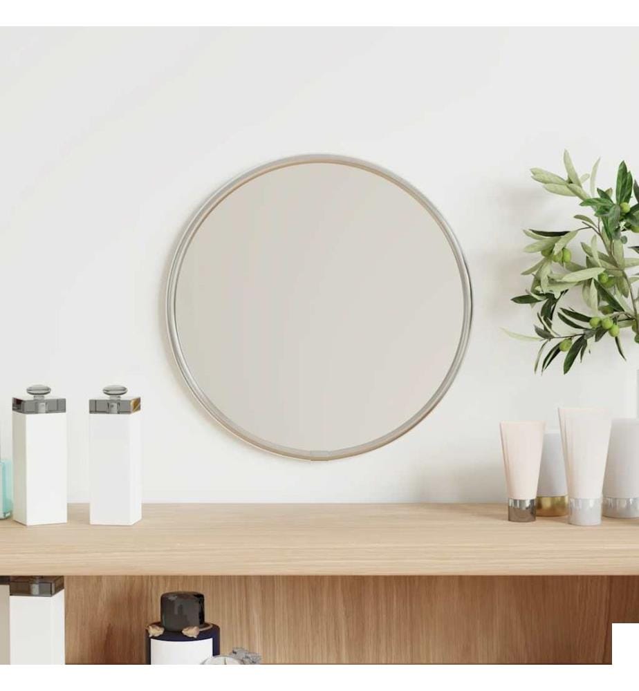 Miroir mural Argenté Ø 20 cm Rond