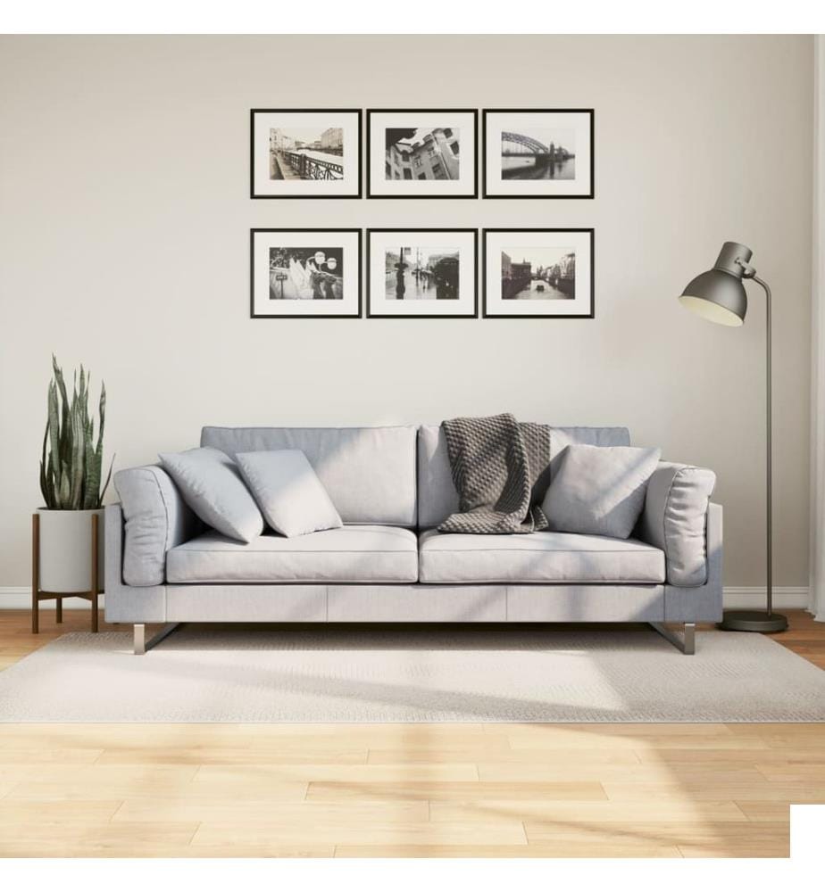 Tapis IZA poils courts style scandinave crème 100x200 cm
