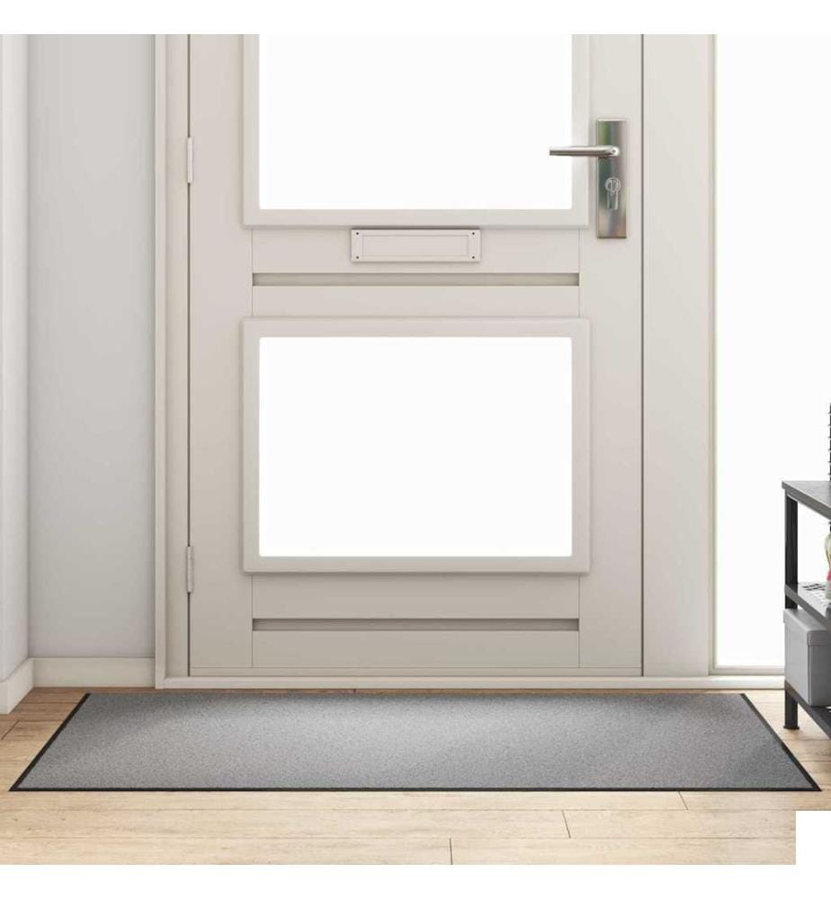 Tapis d'entrée Gris et Noir 90 x 150 cm 100% Polyamide