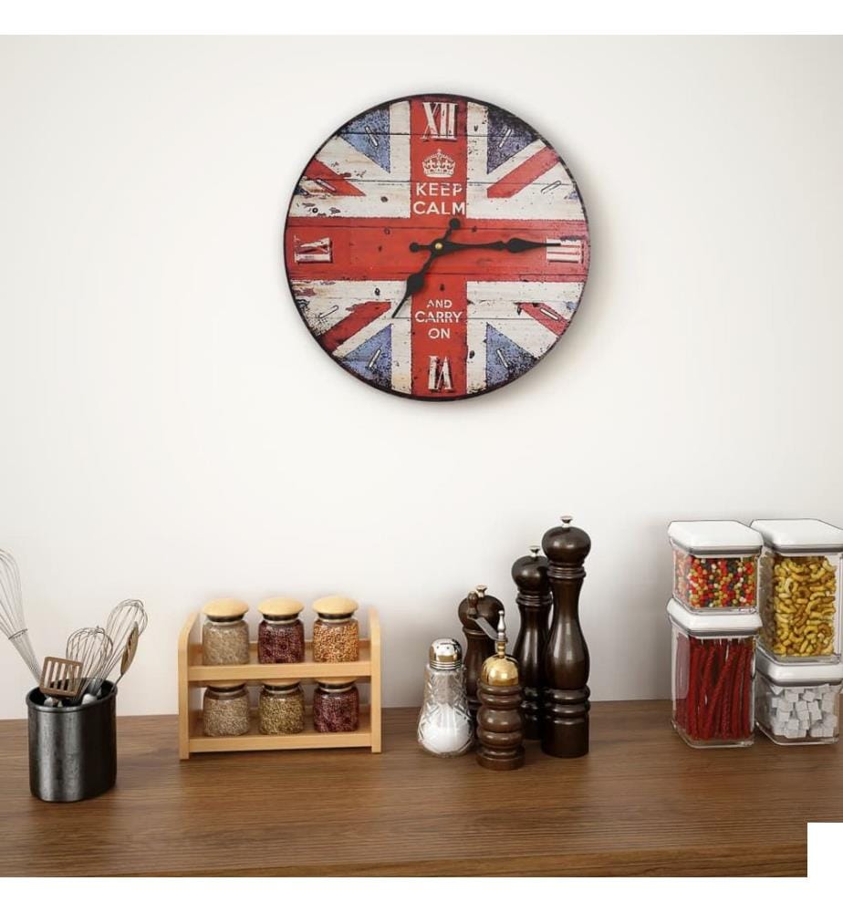 Horloge murale vintage Royaume-Uni 30 cm