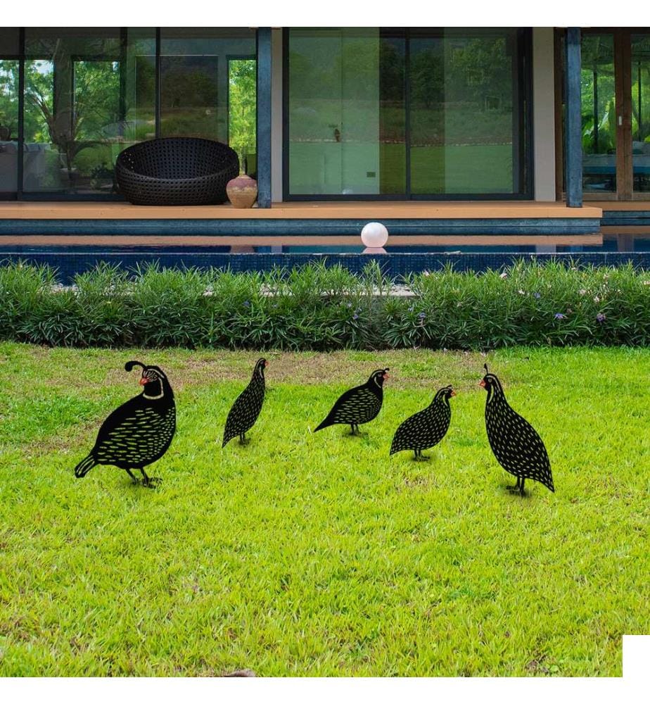 Set d'accessoires décoratifs en métal pour le jardin
