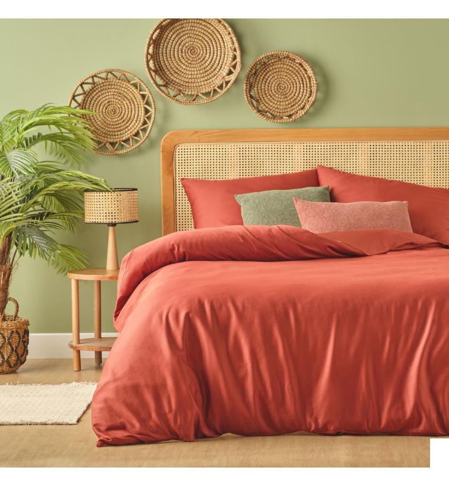 Housse de couette double Supreme 200x220 cm - Terracotta