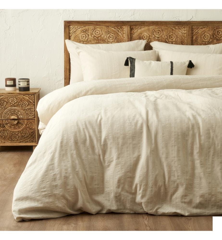 Housse de couette double Harvey 200x220 cm - Beige