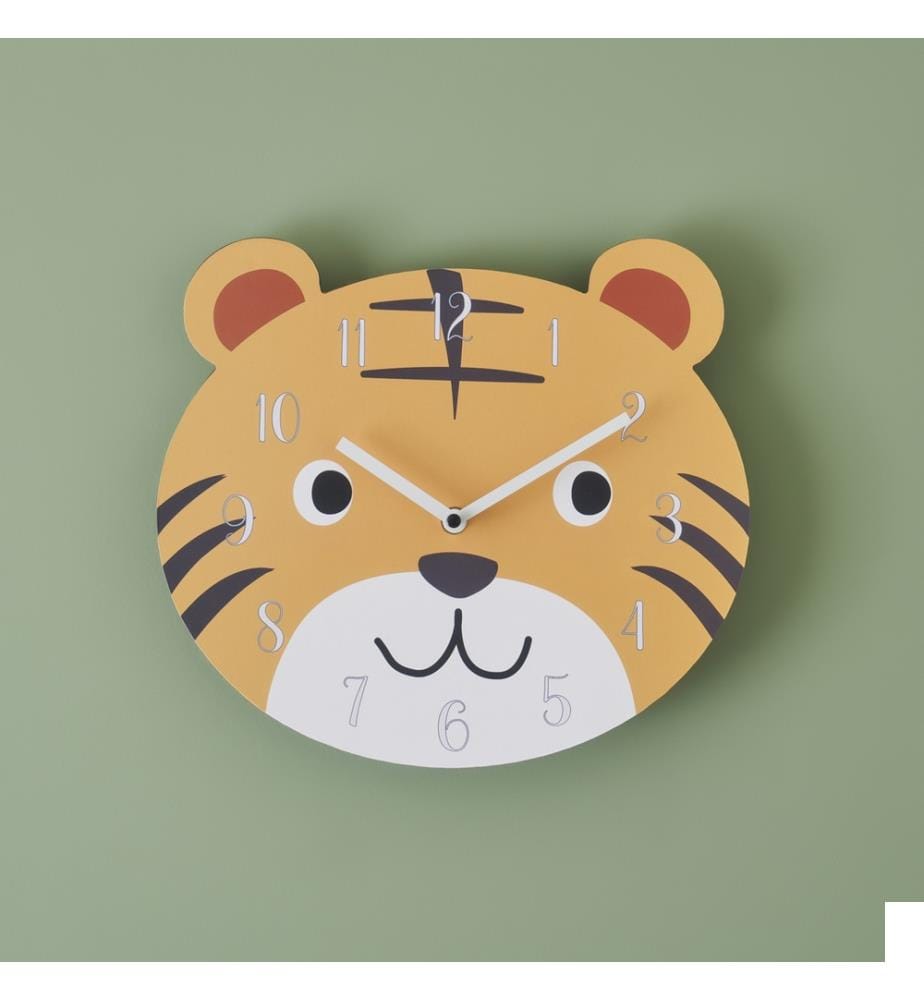Horloge enfant Tiger 26x28 cm - Orange