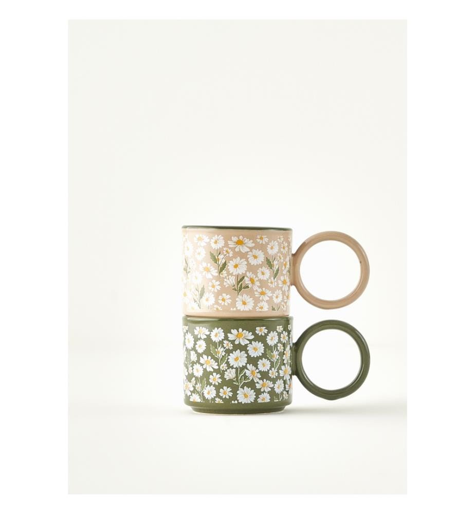 Lot de 2 tasses à thé Daisy