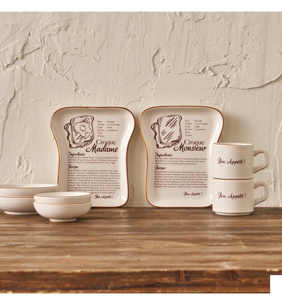 Croque 8-Piece Toast Breakfast Set - Brown