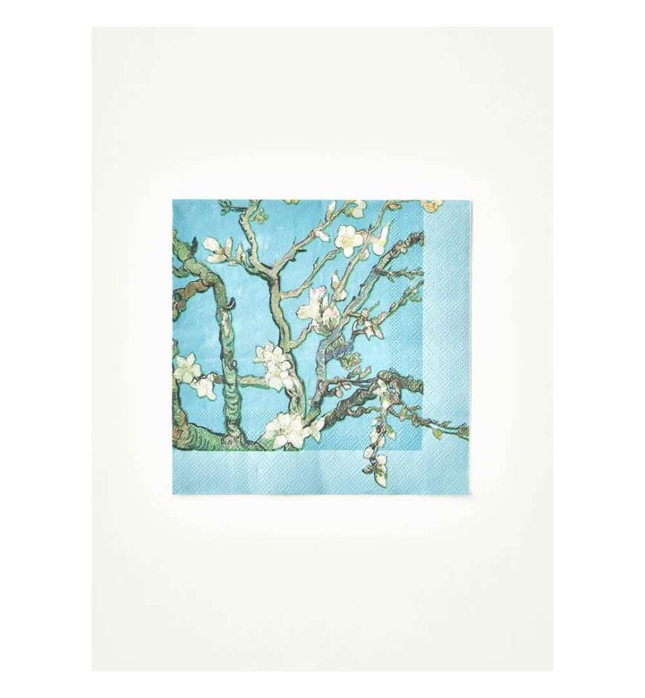 Lot de 20 serviettes en papier 33 x 33 cm - Turquoise