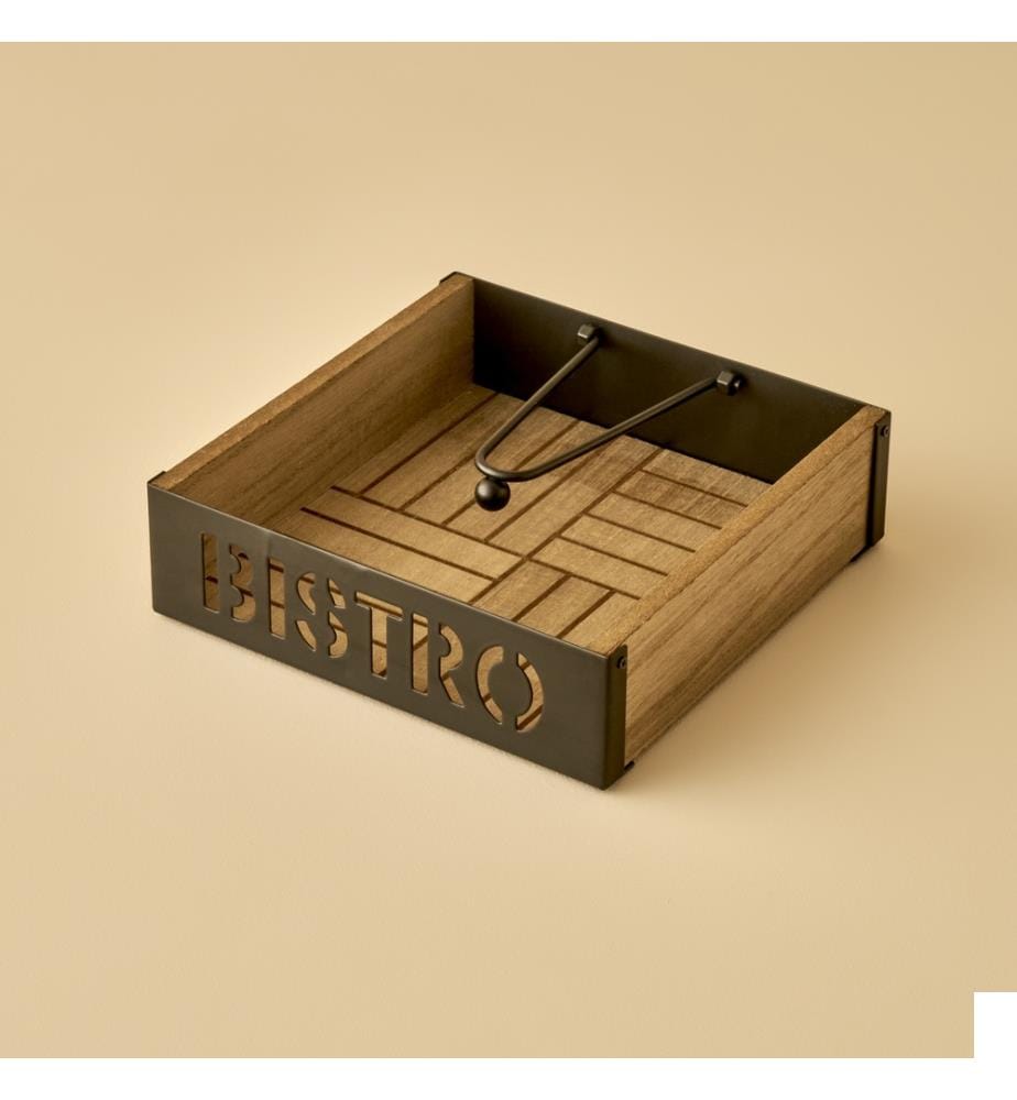 Porte-serviettes Bistro 18x18x5 cm - Naturel