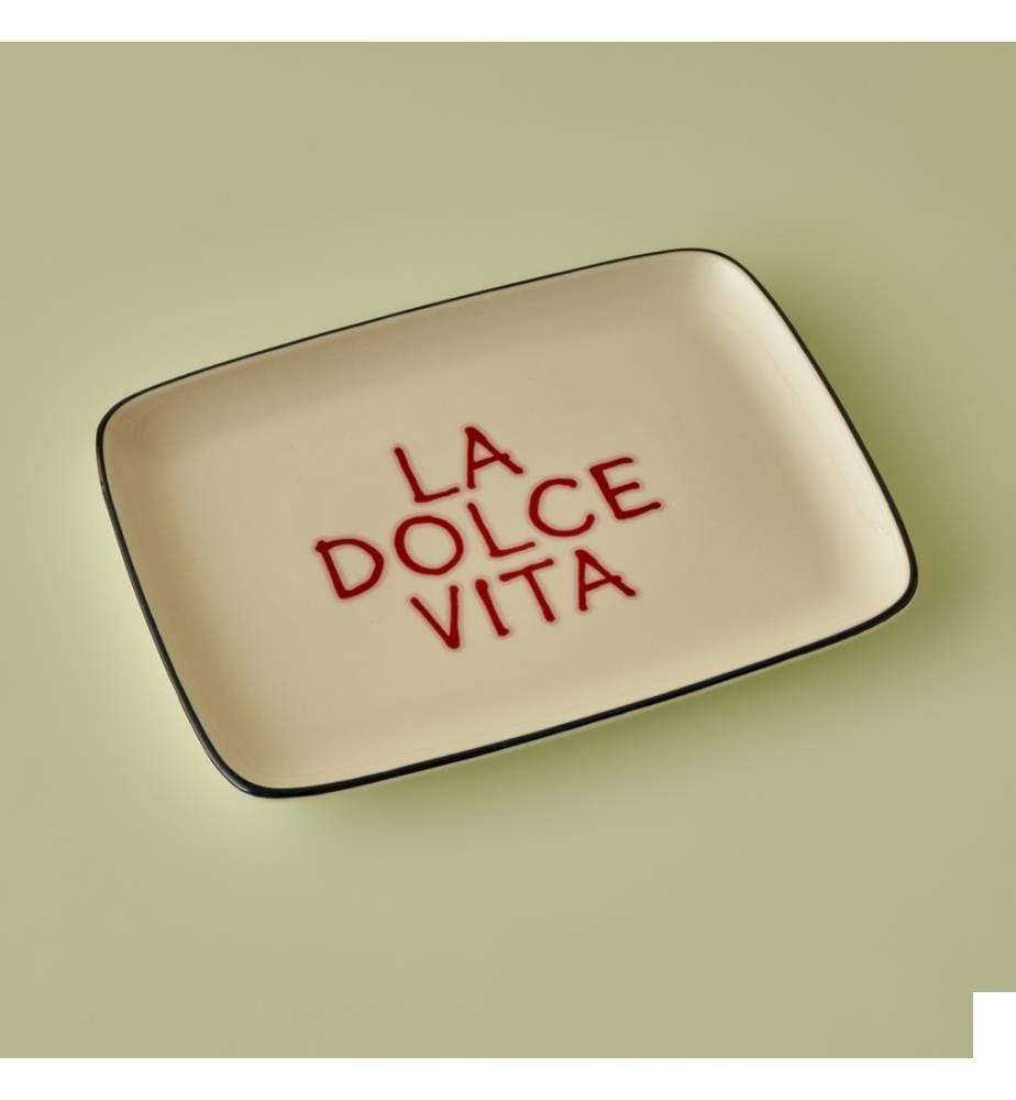Assiette de service rectangulaire Line 27x20 cm - Bleu foncé