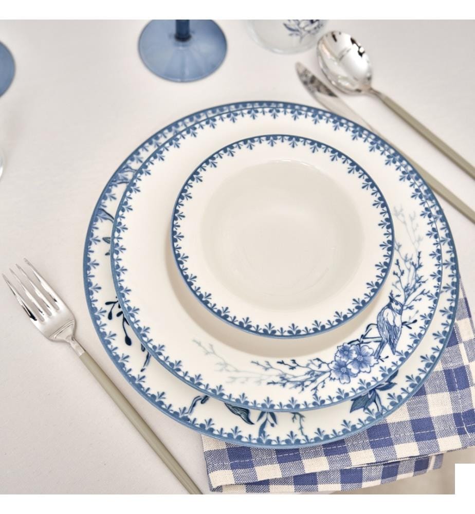 Bleu Blanc Set petit-déjeuner 26 pièces - Bleu