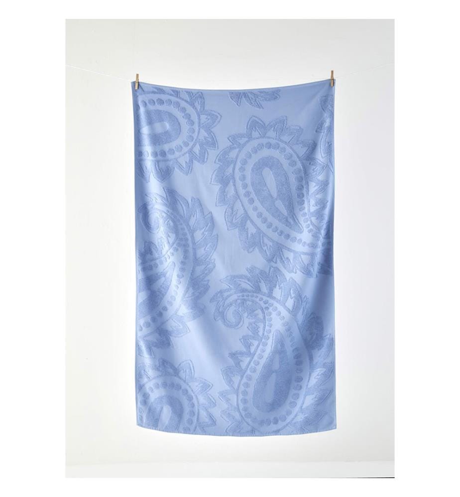 Serviette de Plage Jacquard Paisley - Bleu