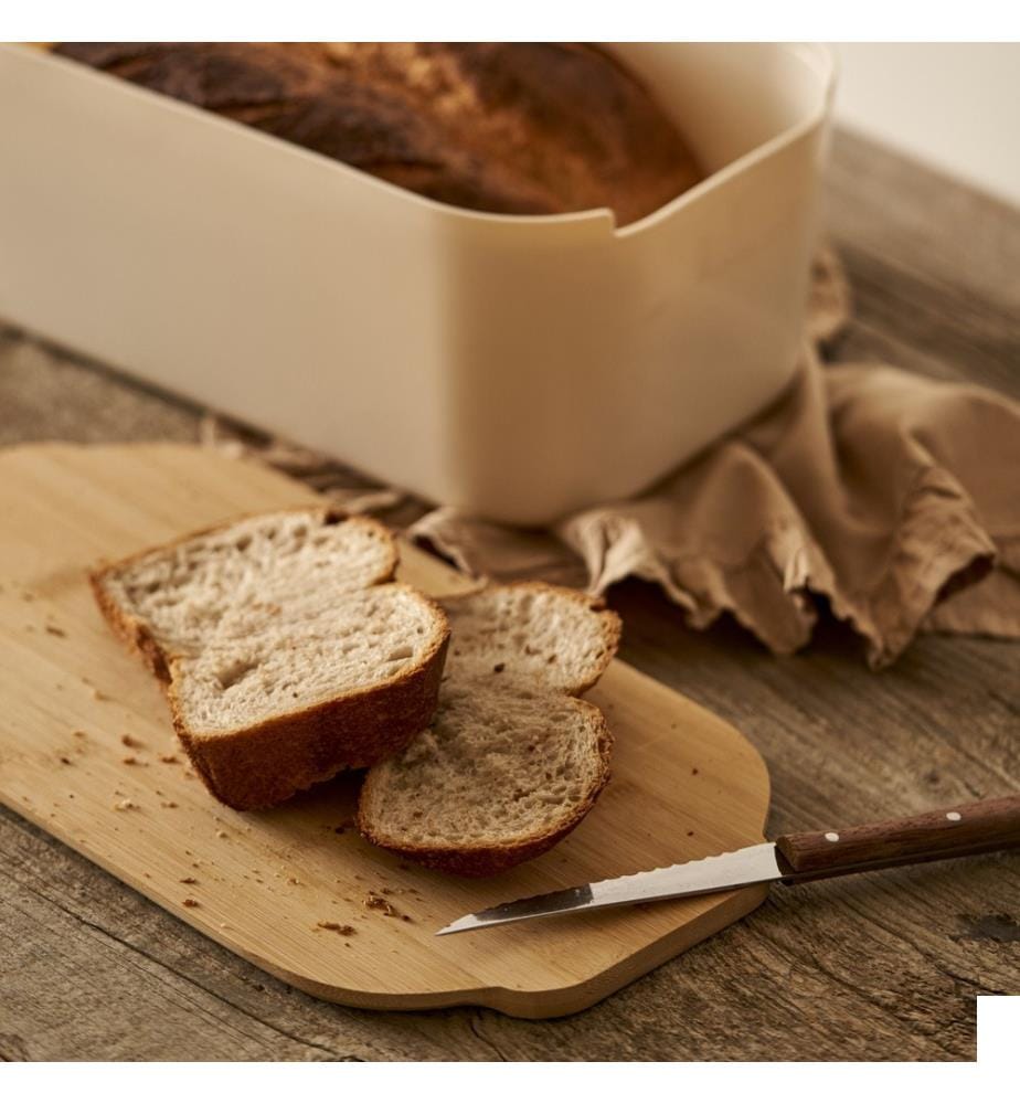 Boîte à pain avec planche 2 en 1 Breed 33x18,5x12 cm - Crème