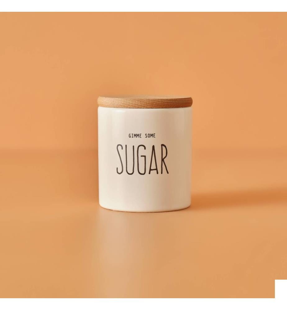 Récipient à sucre céramique 9x7,5 cm - Blanc