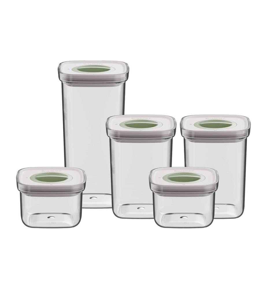 BERGHOFF - Récipients à provisions Set Leo Smart Seal 5 pièces, Transparent