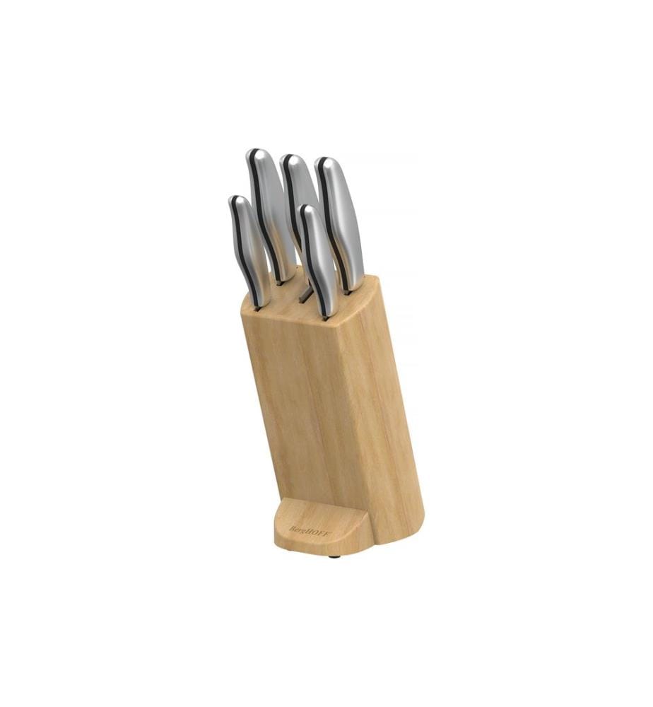 Set de blocs à couteaux BergHOFF Entity 6 pièces, marron/argent