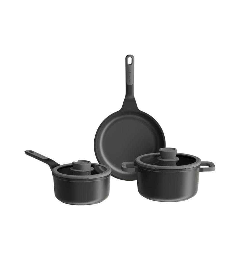Set de poêles BergHOFF Leo Stone+ 5 pièces 18 cm/20 cm/24 cm