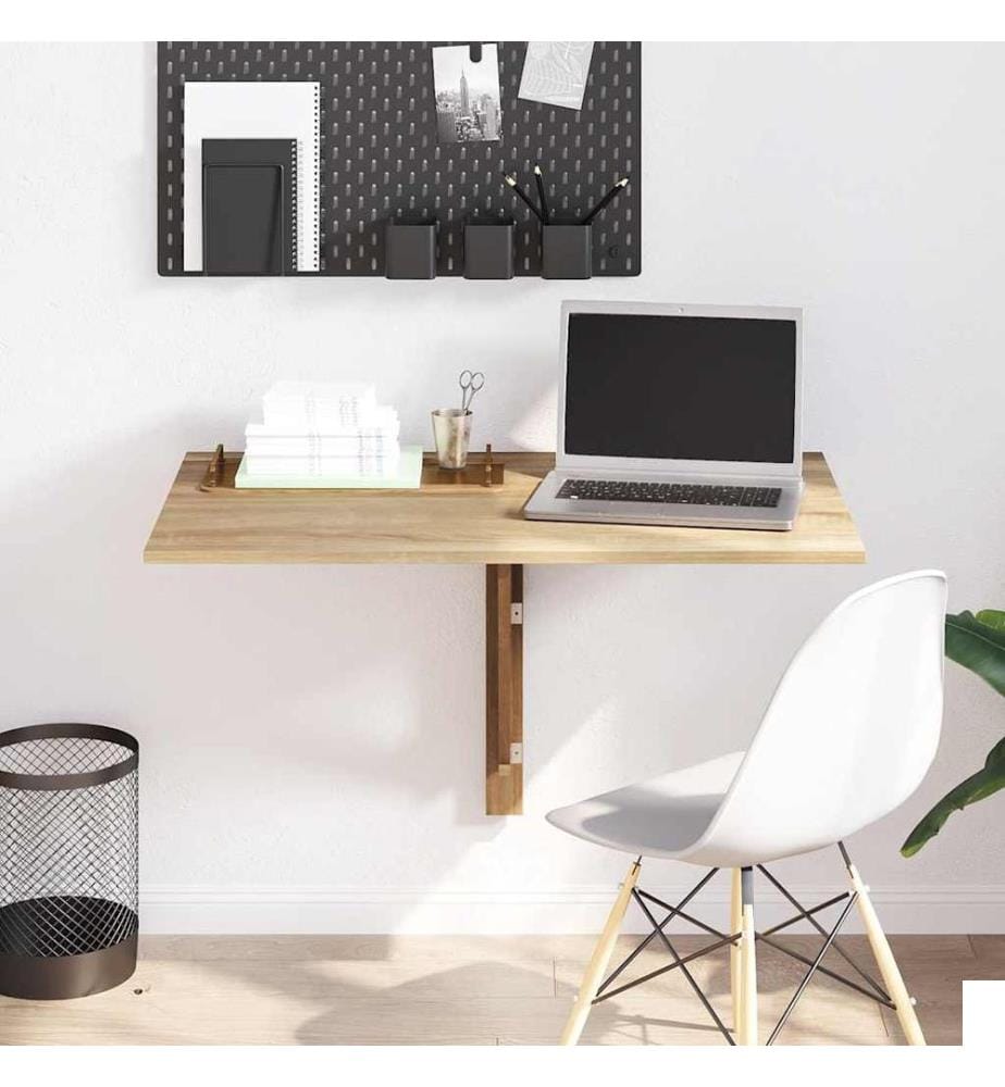 Table murale rabattable en chêne 100x60 cm