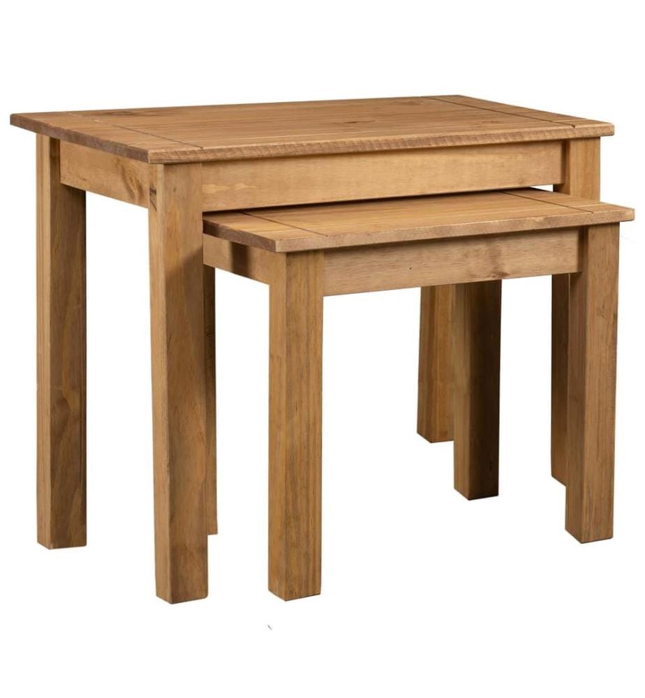 Tables gigognes 2 pcs Bois de pin massif Assortiment Panama