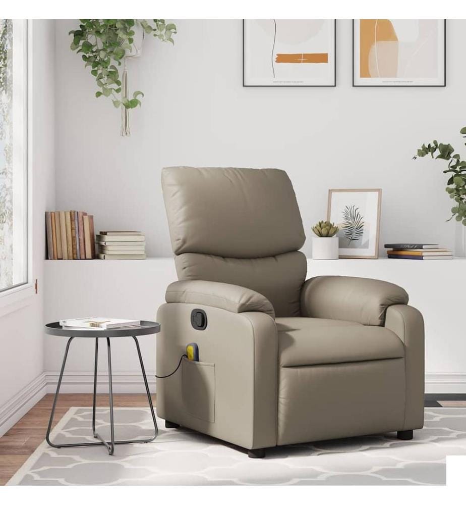 Fauteuil de massage inclinable Cappuccino Similicuir