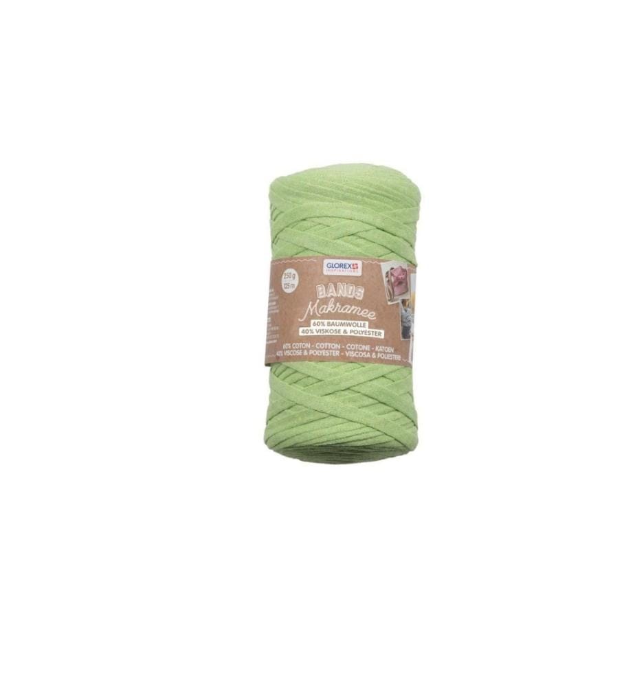 GLOREX - Laine Bandes Macrame 250 g, Vert