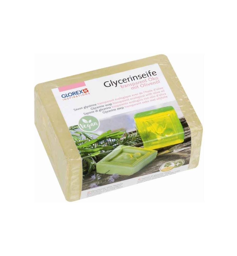 GLOREX - Savon à la glycérine Eco à l'huile d'olive 500 g, Transparent