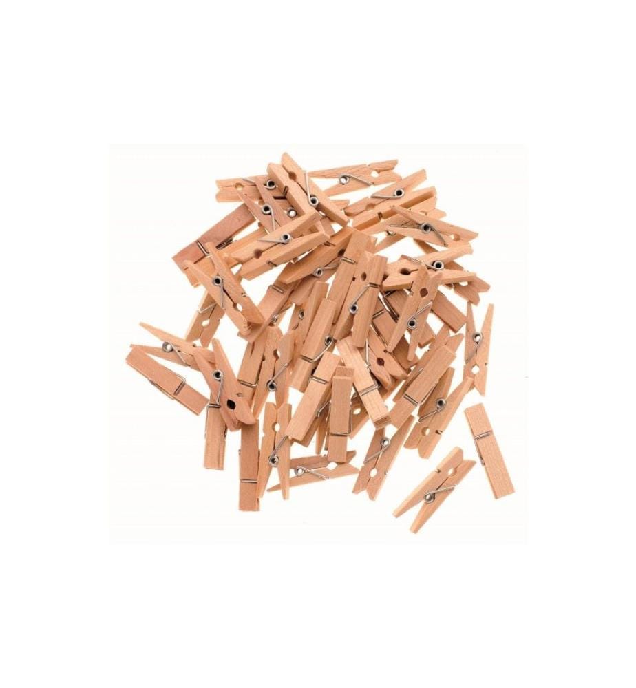 GLOREX - Petites pièces en bois Wäscheklammer, 48 Stück