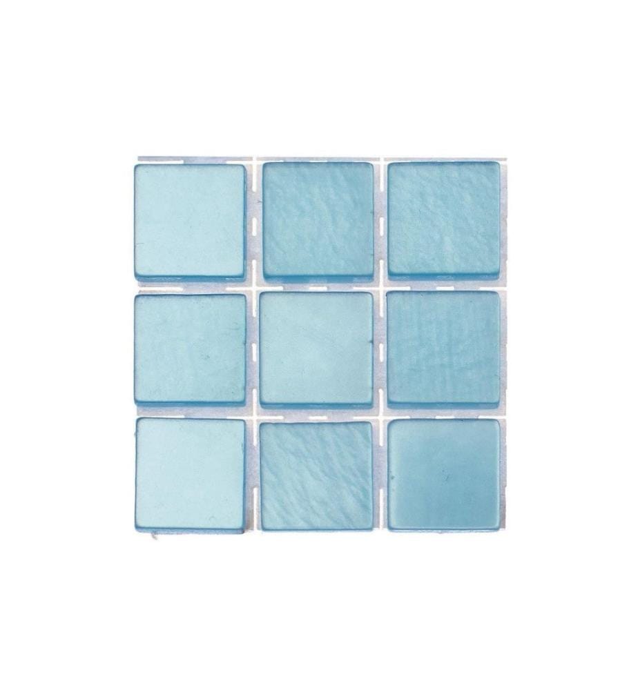 GLOREX - Mosaïques autocollantes Poly-Mosaic 10 mm Bleu clair