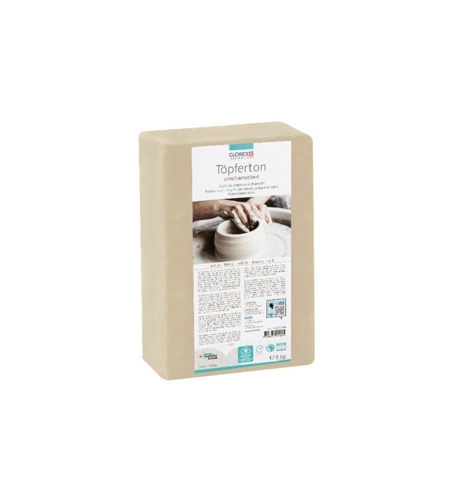 GLOREX - Argile de potier 5 kg Blanc