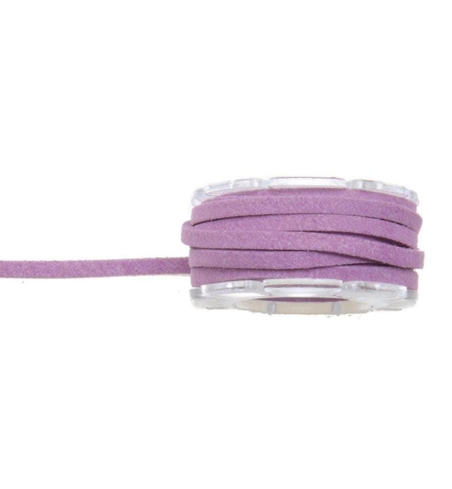 GLOREX - Bande en cuir Velour 3 mm x 2 m, Violet