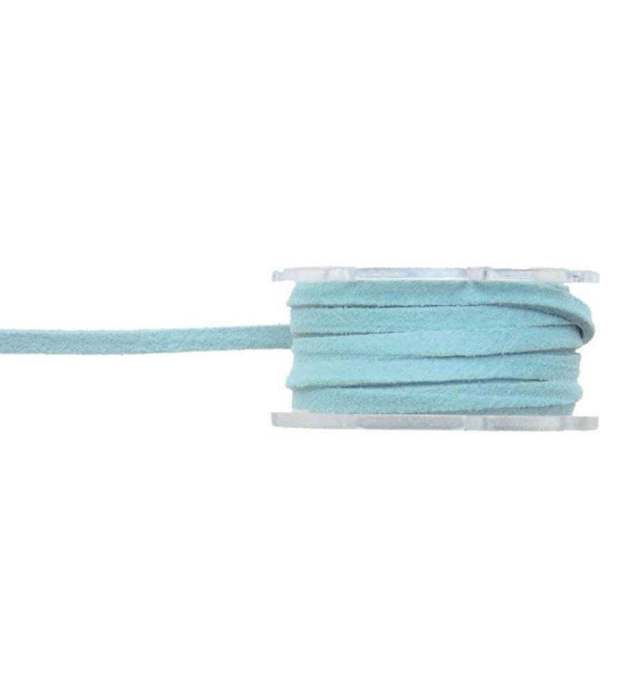 GLOREX - Bande en cuir Velour 3 mm x 2 m, Turquoise