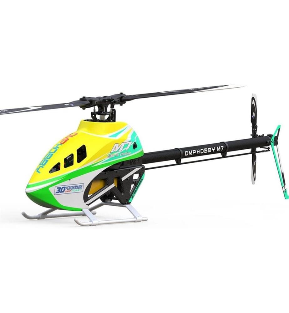 OMPHOBBY - Hélicoptère M7 Jaune citron Kit et moteur