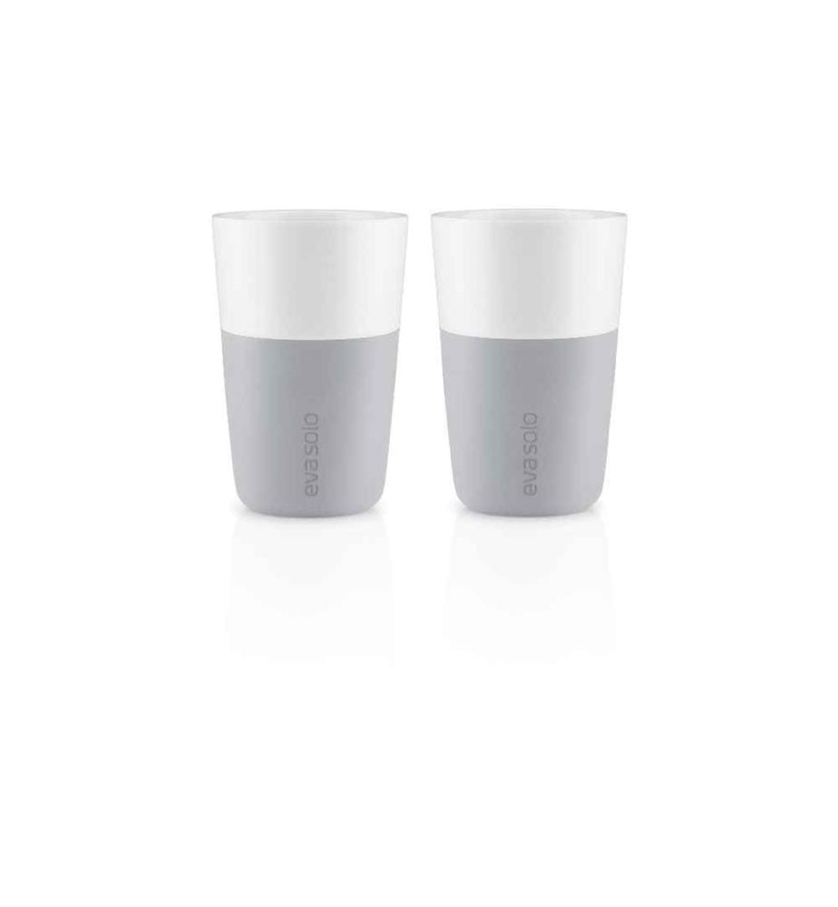 EVA SOLO - Verre à latte macchiato 360 ml, 2 Pièce/s, Gris clair/Blanc