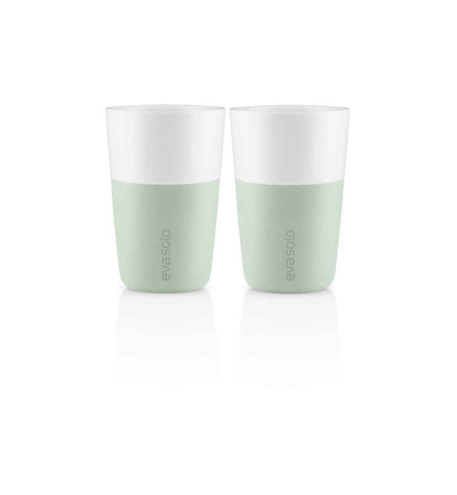 EVA SOLO - Verre à latte macchiato 360 ml, 2 Pièce/s, Vert/Blanc