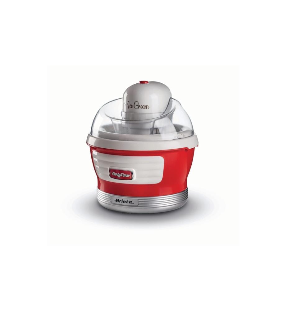 ARIETE - Machine à glace Party Time ARI-643-RD 1.5 l, Rouge/Blanc