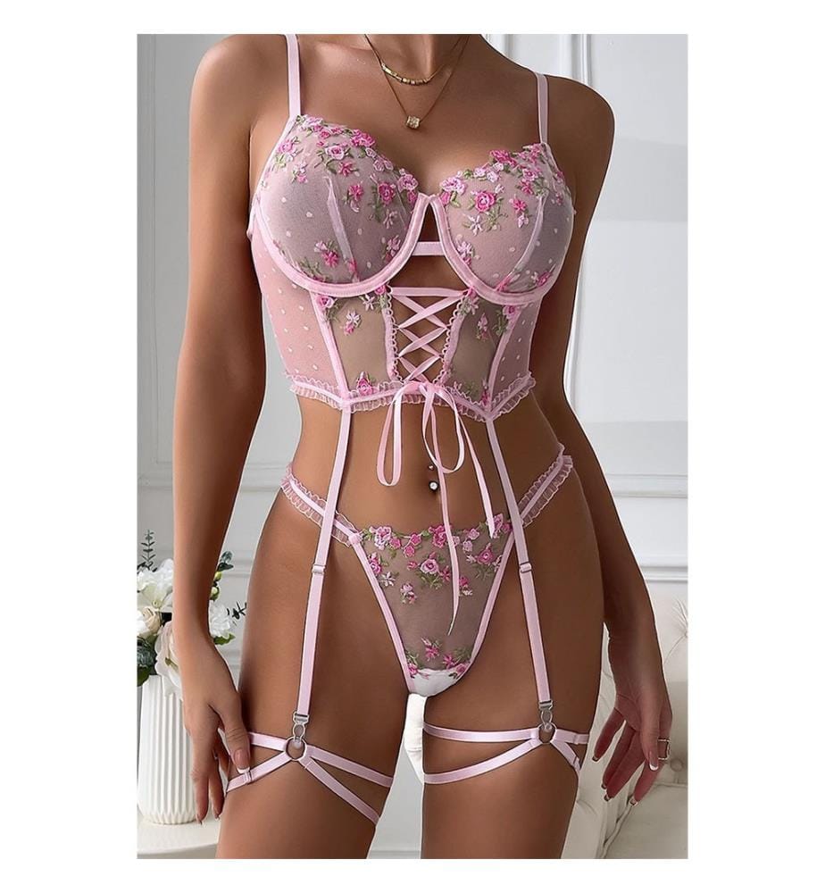 Ensemble Lingerie Rose - Rose